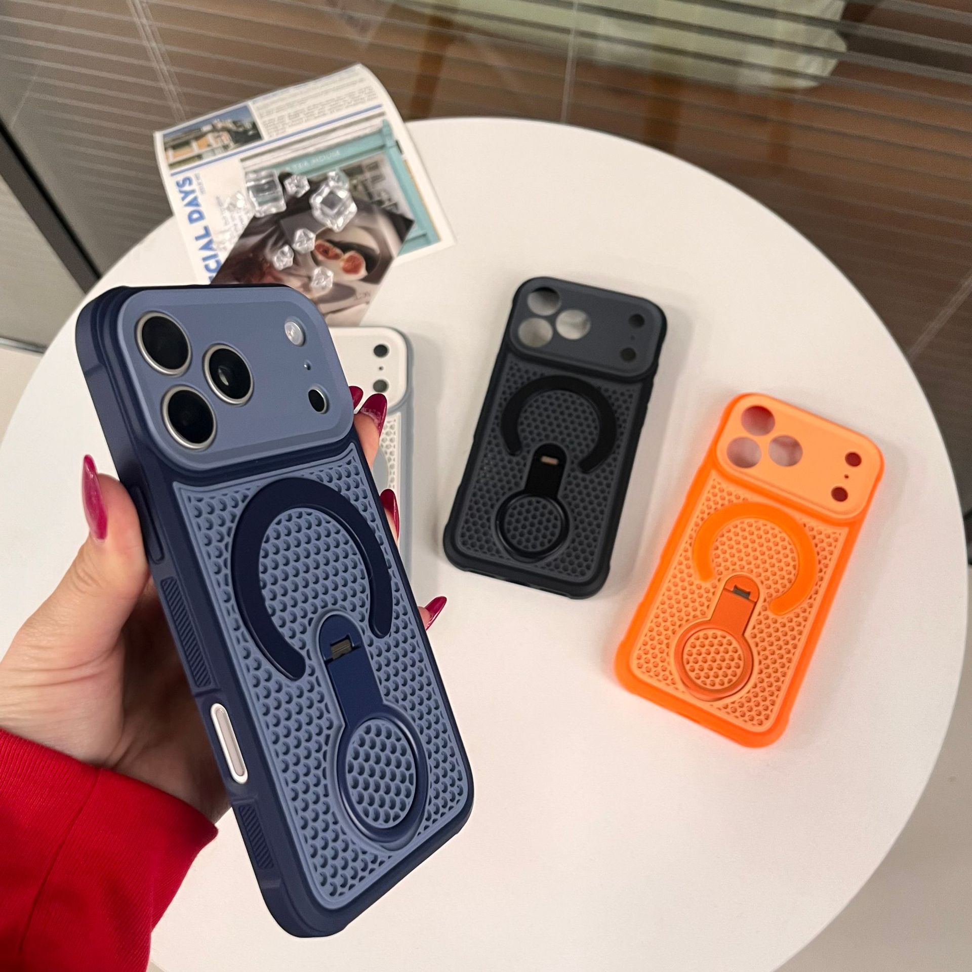 360 °   Magnetische houder met - Matte Hard Pc Back Case recensie en prijs