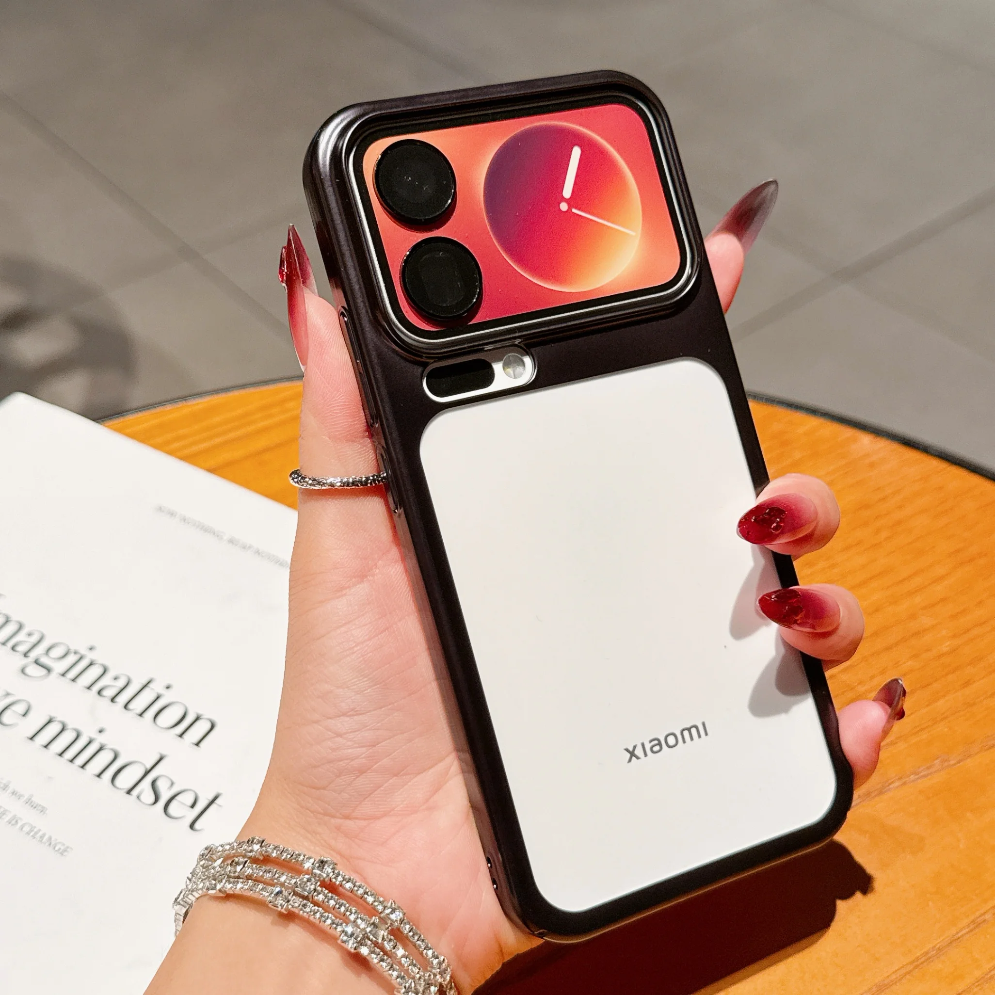 Metalen transparante telefoonh - Clear Shockproof Bumper Case recensie en prijs