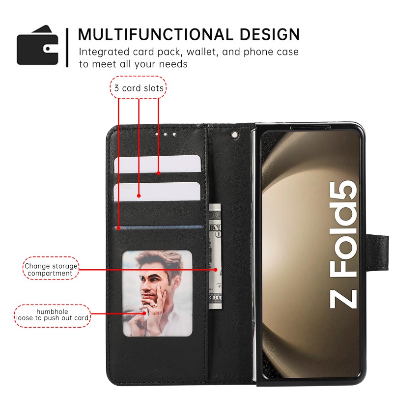 Leren flip telefoonhoesje voor - Leather Wallet Card Holder Phone Cover recensie en prijs