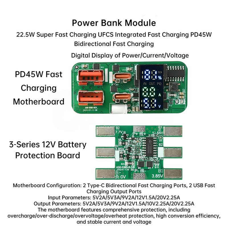 ABKN-DIY Oplaadmodule PD45W 3S - Power Banks recensie en prijs