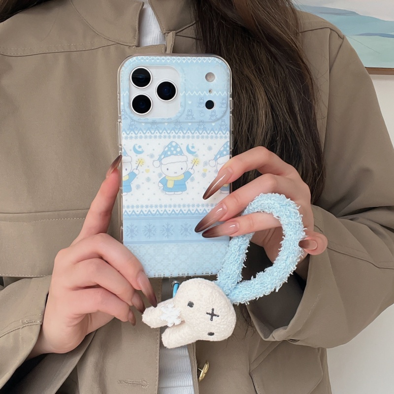 Schattig winter polkadot mutsj - Cute Cartoon Wrist Strap Silicone Case recensie en prijs